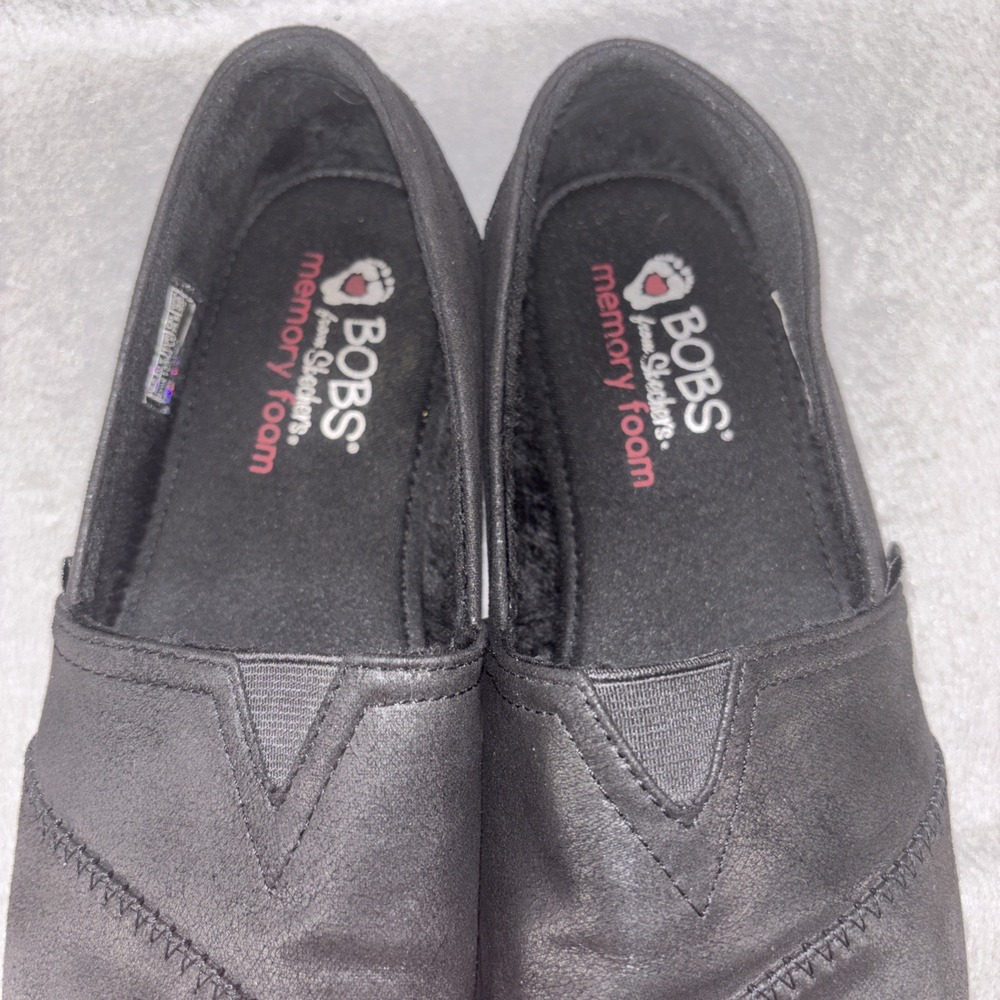 Bobs by Skechers Chill Lugs Urban Spell Women 8.5 Black Slip On Memory Foam EUC - Picture 8 of 16